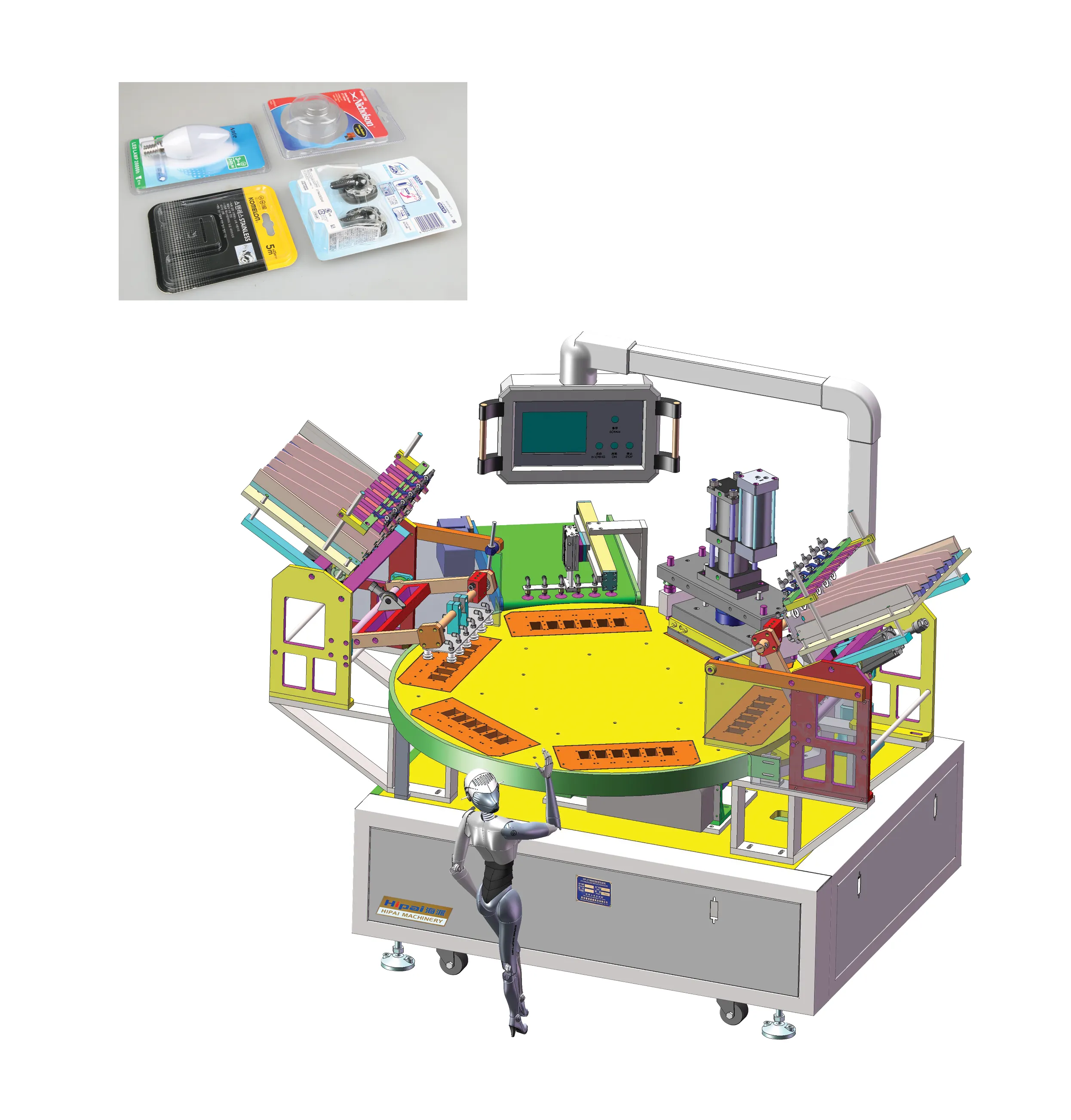 Yüksek frekanslı blister kart yapıştırma makinesi otomatik blister ambalaj paketleme makinesi