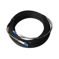LC-LC 100M kabel serat optik antiair luar ruangan dupleks Mode tunggal 7.0mm LSZH lapis baja untuk kabel 5G FTTA