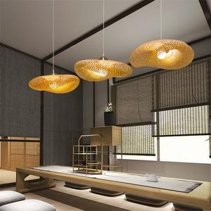 Hanging Chandelier Led <strong>Bamboo</strong> Pendant Light Woven <strong>Lamp</strong> for Indoor - Product Image 5