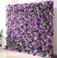 PRINTEMPS PLANTATION Mur de fleurs artificielles violettes Décoration de mariage Fleurs artificielles Mur de fleurs personnalisable