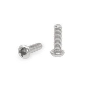 304 Stainless Steel Pan Head <b>Screw</b> <b>M3</b> X 10mm Metric Class 8.8 Plain Finish Cross Recessed For General Use - Product Image 1