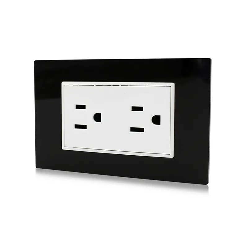 Electrical South American Standard Switch Socket Suppliers Acrylic Panel 6 Pin Wall Power Lamp Multi Plug Socket