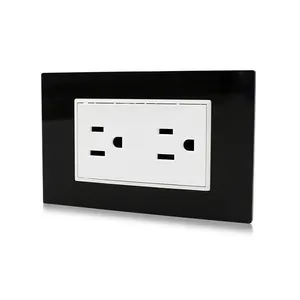 Fournisseurs de prises d'interrupteur standard sud-américaines électriques Panneau acrylique Lampe murale à 6 broches Prise multi-prises