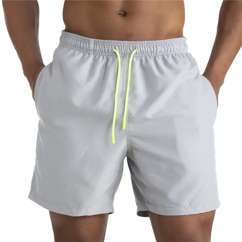 Elastische Taille Kordel zug Design Polyester Beach Board benutzer definierte Gym Mesh Swim Running Herren Shorts