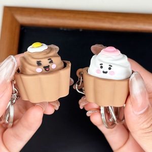 Porte-clés RJ Mini Steamed Bun, pendentif clicker en forme de gâteau à pétrir, à rebond doux, anti-stress, accessoires de décoration pour sac, jouets relaxants - Product Image 3