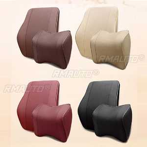 Coussin de tête en mousse à mémoire de forme pour voiture, supports de siège en cuir, ensemble de coussins de dossier réglables, appui-tête auto, coussins lombaires - Product Image 6