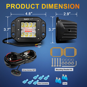 NAO Truck Bulb 3 "4 5 pulgadas Led Off Road Light Spot Combo Driving Fog Lamp Cupe Pods Offroad SUV Truck Car Work Light Bar para Ca - Product Image 3