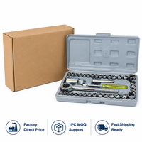 Kit de clés à douille pour voiture, 40 pièces/ensemble, outils à main professionnels en acier au chrome-vanadium pour garage et réparation
