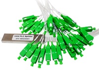 FTTH pemisah serat Mini, 1x32 tabung baja 32 Cara 1x32 PLC Splitter AC konektor APC