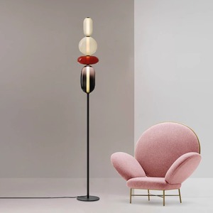Lampe sur pied minimaliste nordique, design en verre LED, salon, chambre à coucher, bureau, lumière décorative, 220V, E27, commande par interrupteur - Product Image 3