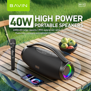Loa di động không dây BAVIN BM25 chống nước IPX5, sử dụng ngoài trời, tương thích với micro không dây - Product Image 2