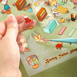 Adesivi Serie <span class=keywords><strong>Coniglietto</strong></span> Apple, Stampa Speciale Lucida a Olio, per Creare la Tua Scena in Miniatura Carina - Product Image 5