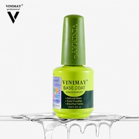 Vinimay – Gel de base pour ongles de haute qualité, 15 ml, résine naturelle, à retirer par trempage, logo personnalisé OEM, base transparente, livraison rapide, directement de l'usine