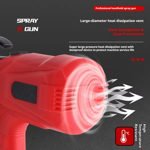 Pistolet <span class=keywords><strong>de</strong></span> peinture électrique portable sans balais avec gobelet <span class=keywords><strong>de</strong></span> 800 ml pour usage domestique et industriel, alimentation sous pression HVLP - Product Image 5