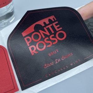 More Popular Luxury Texture Red Wine Packaging Label Waterproof Paper Adhesive <b>Sticker</b> Strong - Product Image 1