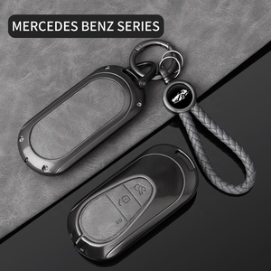 Étui de protection en cuir pour clé de voiture <span class=keywords><strong>Mercedes</strong></span> Benz SLK E113 a C E S W168 W124 W202 W203 ML350 ML500 1984-2004 - Product Image 3