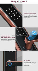 Mới Đầy Đủ Hợp Kim Khung Keyless Điện Khách Sạn 2025 Mã Cọ Từ Xa Mở Khóa Chống Trộm Sinh Trắc Học Cầu Nhập Tetlock Tuya Ứng Dụng Khóa - Product Image 4