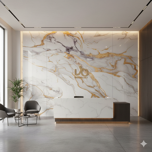 PVC壁パネルカスタマイズされた大理石のテクスチャ付き防水表面とサイズオプションホームデコアPVC大理石の壁パネル - Product Image 4