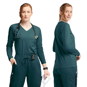 ชุดเสื้อสครับสำหรับโรงพยาบาลผู้หญิงชุดเครื่องแบบทางการแพทย์ระบายอากาศได้ใส่สบายโลโก้ออกแบบได้ตามต้องการ - Product Image 2