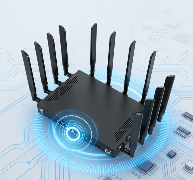 Factory Wholesale ODM/OEM Brand New WiFi7 SDX75 5G Enterprise Router, Dual Tri-band WiFi7 19000Mbps, Dual SIM Card Slots