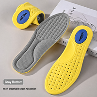 Semelles intérieures de chaussures de sport confortables, respirantes, absorbant les chocs, anti-odeurs, antibactériennes, absorbant la transpiration, en PU, pour l'été