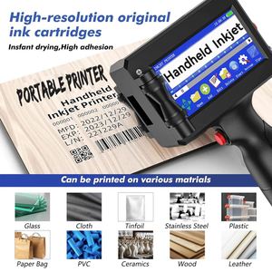 Impresora de inyección de tinta de mano inteligente de 25,4 MM, impresora de pantalla, codificador de inyección de tinta, máquina de impresión con fecha de caducidad - Product Image 5