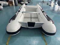 Bateau pneumatique catamaran en aluminium de 3,8 m, Mehler PVC, capacité de 6 personnes avec plateforme d'extension à l'avant pour la surveillance, fabriqué en Chine OEM ODM
