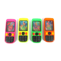 Jouet promotionnel classique pour enfants, jeu d'eau portable en plastique coloré en forme de téléphone portable, motif dessin animé