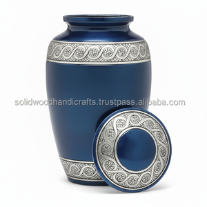 Urnes funéraires décoratives en laiton pour cendres adultes Urnes faites à la main pour urnes décoratives pour hommes et femmes Urnes funéraires - Product Image 1