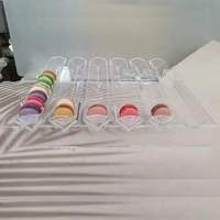 Support de présentation en acrylique pour donuts, macarons, biscuits, plateaux à desserts, présentoir surélevé, emballé dans un carton