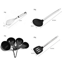 Ensemble d'ustensiles de cuisine 23 pièces en acier inoxydable et silicone résistant à la chaleur, parfait pour la cuisson, avec râpe, pinces et plus encore