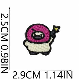 Hand-cut Edge Small Size Nonwoven <b>Felt</b> Embroidery Patches Heat Transfer Polyester Thread Cartoon <b>Animal</b> Angry Little Clothing - Product Image 2