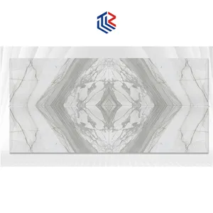 Rifornimento cinese e bagno arredamento Design piastrelle per pavimenti 600*1200mm pietra naturale cristallo Bianco Bianco piano di marmo di murano per la casa
