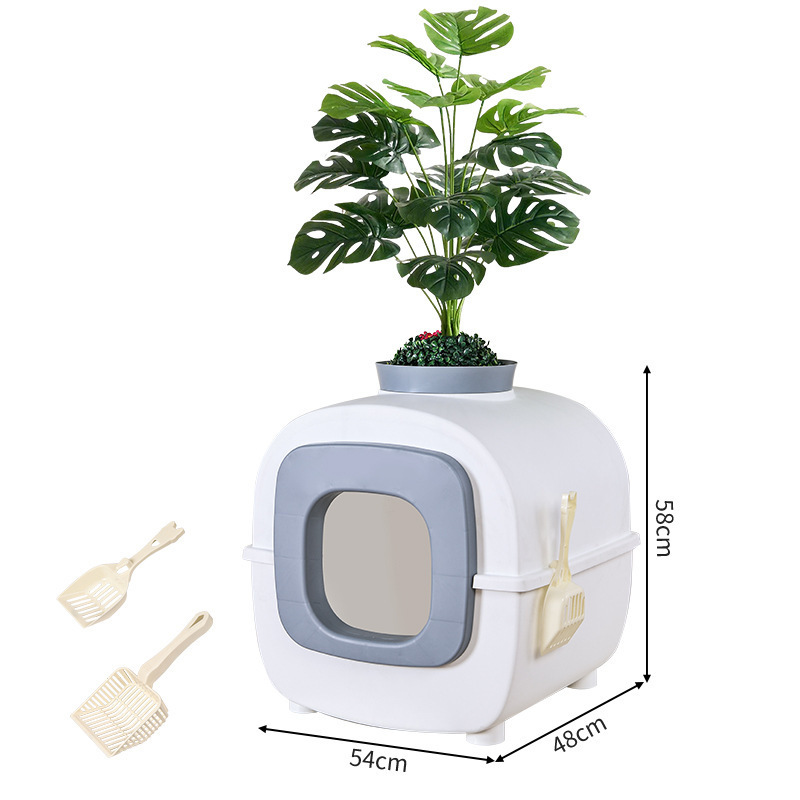 Bac à litière pour chat [plante Monstera deliciosa]