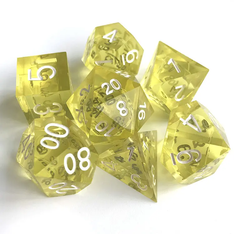 Tabletop Role Playing Games TTRPG Board Game Dice Popper Personalized Dice Resin razor edge dice