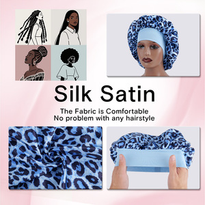 Vente en gros à bas prix de <span class=keywords><strong>bonnet</strong></span> de <span class=keywords><strong>cheveux</strong></span> en satin <span class=keywords><strong>bonnet</strong></span> de <span class=keywords><strong>nuit</strong></span> <span class=keywords><strong>bonnet</strong></span> élastique à large bande en satin pour femmes <span class=keywords><strong>cheveux</strong></span> <span class=keywords><strong>bouclés</strong></span> - Product Image 3