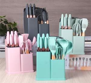 Ensemble d'ustensiles de cuisine colorés antiadhésifs Spatule en silicone Ensemble de cuisine pour ustensiles de cuisine 19 pièces - Product Image 5