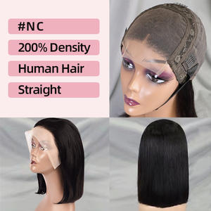 Perruque en dentelle entièrement tissée à la main, double trame, avec cheveux réalistes, teintable HD, densité 250%, <span class=keywords><strong>série</strong></span> 4x4 F pour femmes - Product Image 6