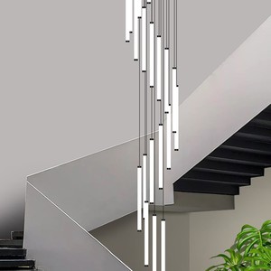 Lampada <span class=keywords><strong>a</strong></span> <span class=keywords><strong>Sospensione</strong></span> LED Moderna e Lussuosa, Illuminazione per Soggiorno, Lampadario <span class=keywords><strong>a</strong></span> <span class=keywords><strong>Sospensione</strong></span> Nero per Soffitto, <span class=keywords><strong>Lampadari</strong></span> in Acrilico per Scale - Product Image 6