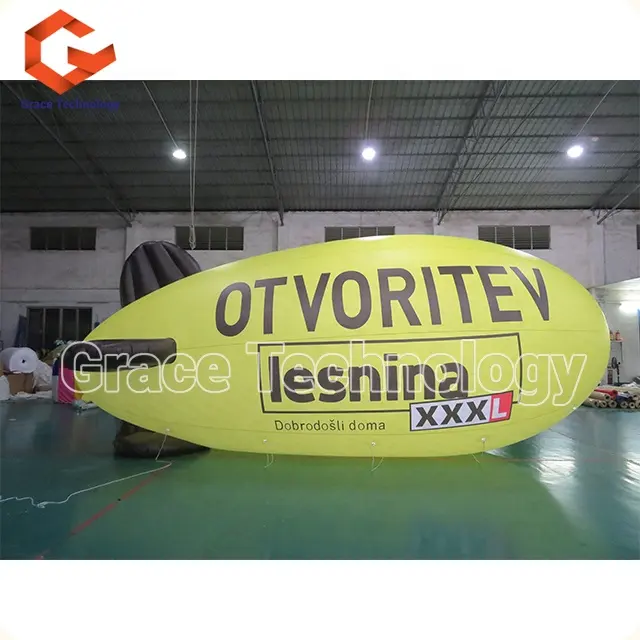 Lampu LED Balon Pesawat Tiup, PVC Pesawat Tiup Zeppelin/Fesyen/Pesawat Terbang untuk Model Iklan