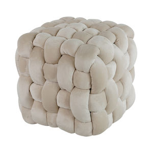 Modern Nordic Luxury Small Upholstered Ottoman Foot Stool Soft Ottoman <strong>Pouffe</strong> - Product Image 2