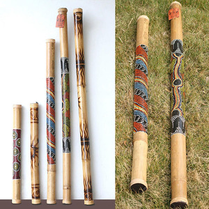 Bacchetta della Pioggia in Bambù Naturale Dipinto, <span class=keywords><strong>Strumento</strong></span> Musicale per Terapia del Suono, Meditazione, Yoga e Percussioni - Product Image 1