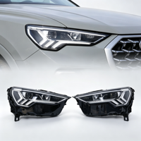 Phare avant à LED d'origine usine, configuration intermédiaire, avec lentille, pour Audi Q3 2019-2026, avec feux de jour DRL et clignotants