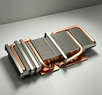 Dissipateur thermique à ailettes rainurées en cuivre VC pour GPU, serveur, CPU, LED, industriel, personnalisé, OEM