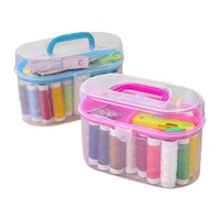 Mini kit de couture portable 10 en 1 dans une boîte en plastique