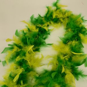 <span class=keywords><strong>Boa</strong></span> de plumas esponjosas teñidas por segmentos multicolor al por mayor para disfraz de Halloween - Product Image 1