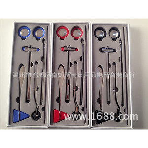 Marteau de percussion des nerfs, ensemble de 5 pièces, en alliage de zinc et silicone, outil manuel de test des réflexes neurologiques, coffret cadeau, cadeau d'entreprise - Product Image 1
