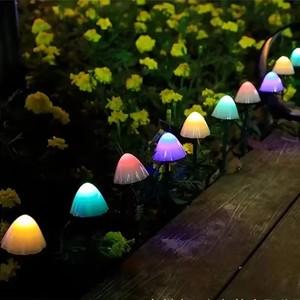 10 LED <b>Solar</b> Mushroom Lights Outdoor Waterproof Decorative Street Lights for Lawn Garden Patio Christmas Holiday Decoration - Product Image 6