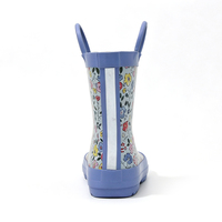 Bottes de pluie en caoutchouc naturel pour bébés filles, imprimé floral, imperméables, antidérapantes, faciles à enfiler, OEM