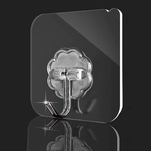 Ganchos adhesivos para colgar en la pared con logotipo personalizado, ganchos para colgar ropa en la pared, ganchos transparentes impermeables autoadhesivos - Product Image 4